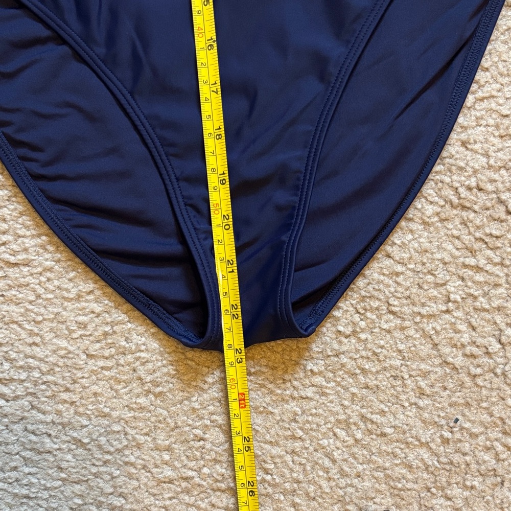 Quince Deep Navy Scoop One-Piece Swimsuit - Picture 5 of 8